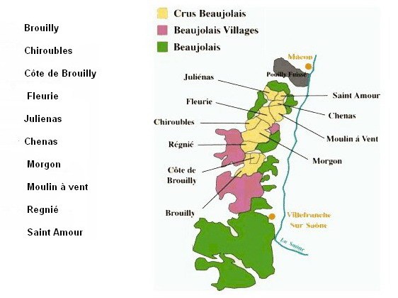 carte des crus