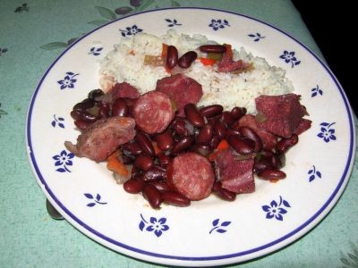 Porc aux haricots rouges et riz 