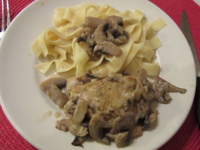 Poulet aux champignons. façon Alanis