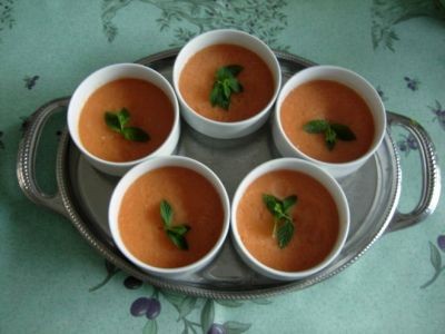 Verrines de mousse de melon