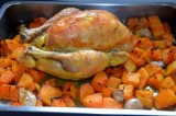 Poulet à la courge butternut et à l'ail