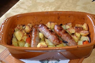 Saucisses aux deux pommes