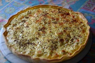 Tarte aux oignons et reblochon