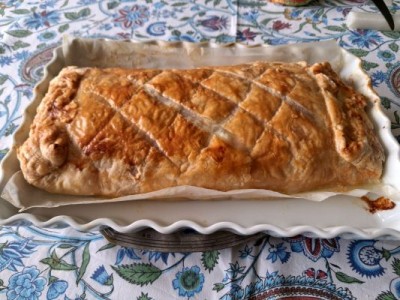 Feuilleté au jambon et champignons